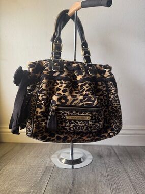 Juicy Couture Y2K Leopard Print Shoulder Bag in Brown and Black